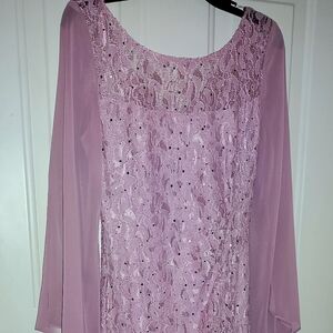 Elegant Pink Lace Dress